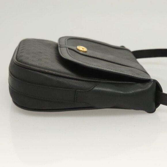 GUCCI Micro GG Supreme Shoulder Bag PVC Black Gold 001 41 4425 Auth ep9569 - Picture 5 of 16